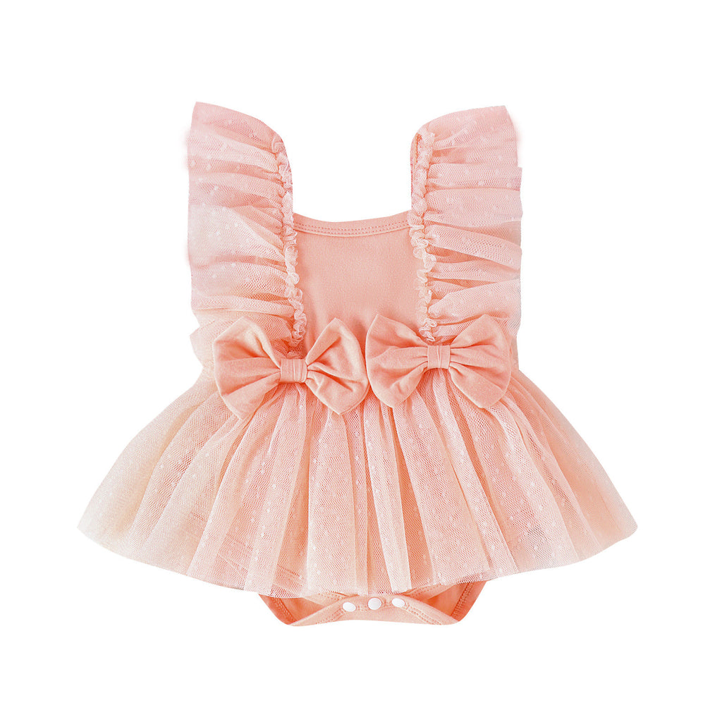 Princess Baby Doll Sleeveless Jumpsuit with Bows