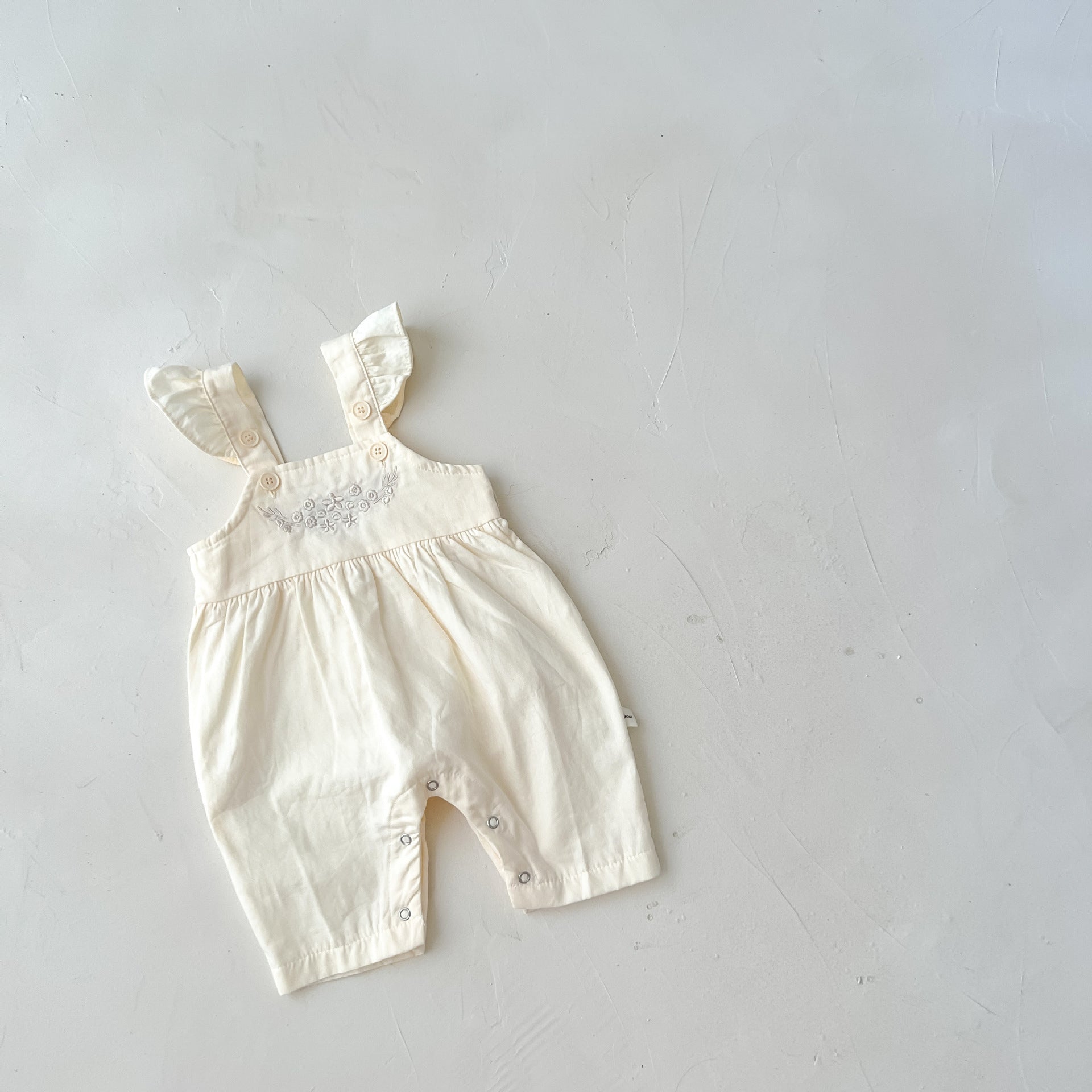 Baby Girl's Adjustable Suspender Romper