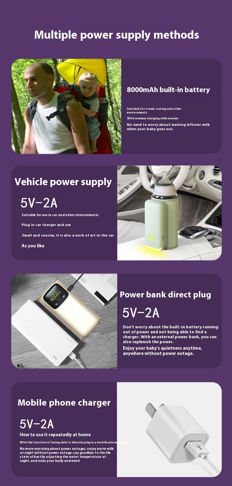 Universal Temperature Heating Baby Bottle Milk Warmer