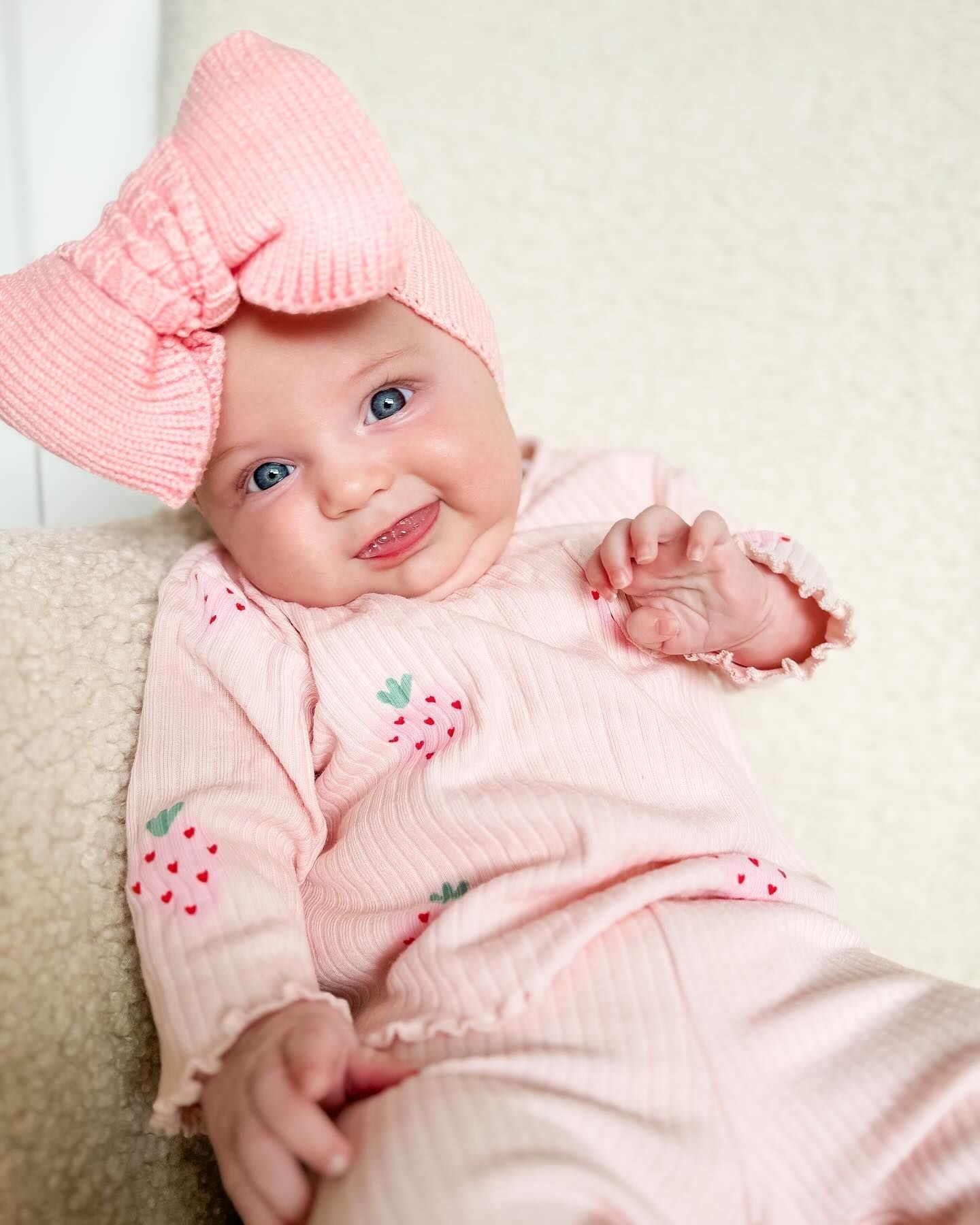 Infant Strawberry Print 3-piece Set