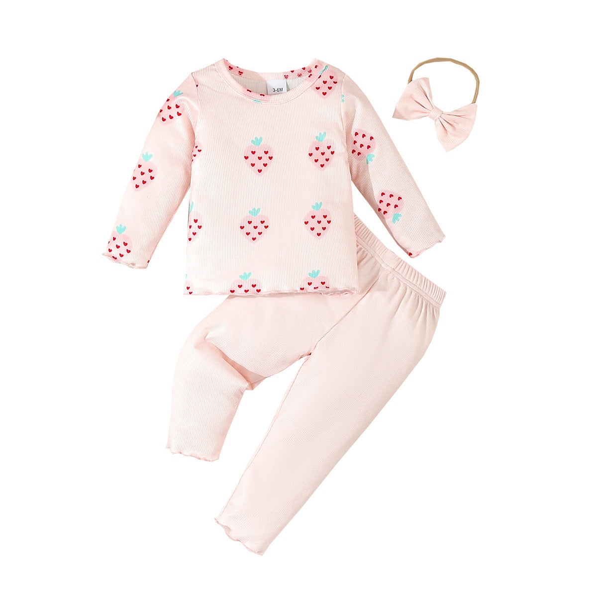 Infant Strawberry Print 3-piece Set