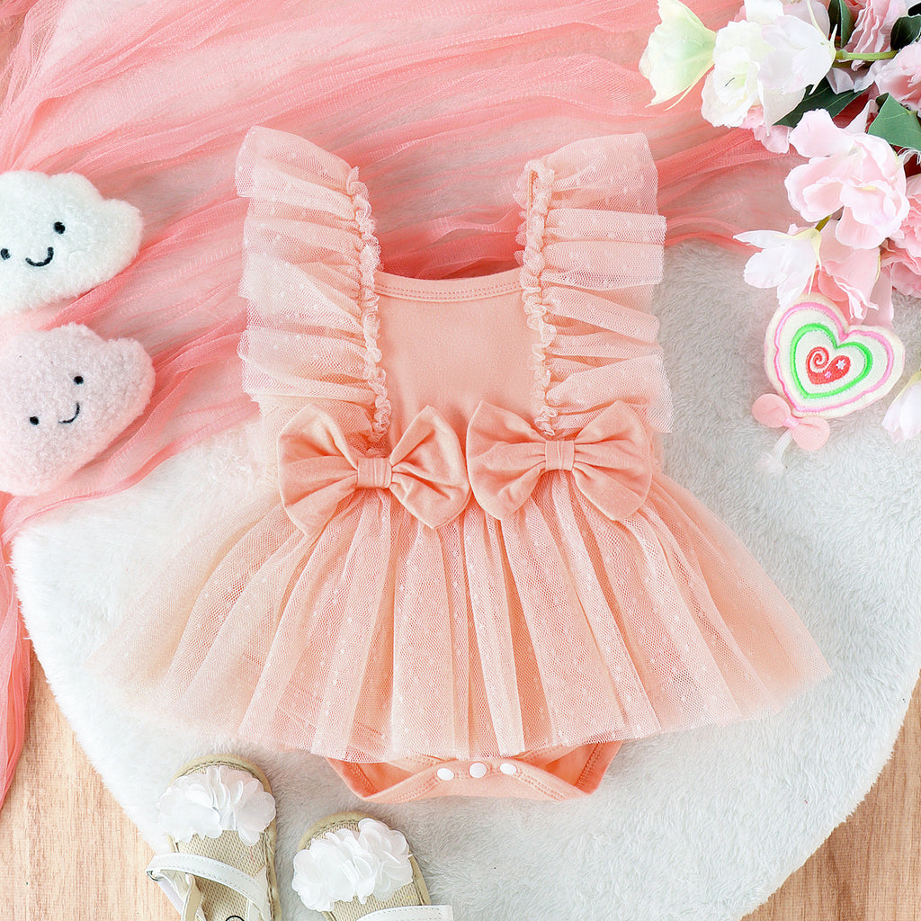 Princess Baby Doll Sleeveless Jumpsuit with Bows