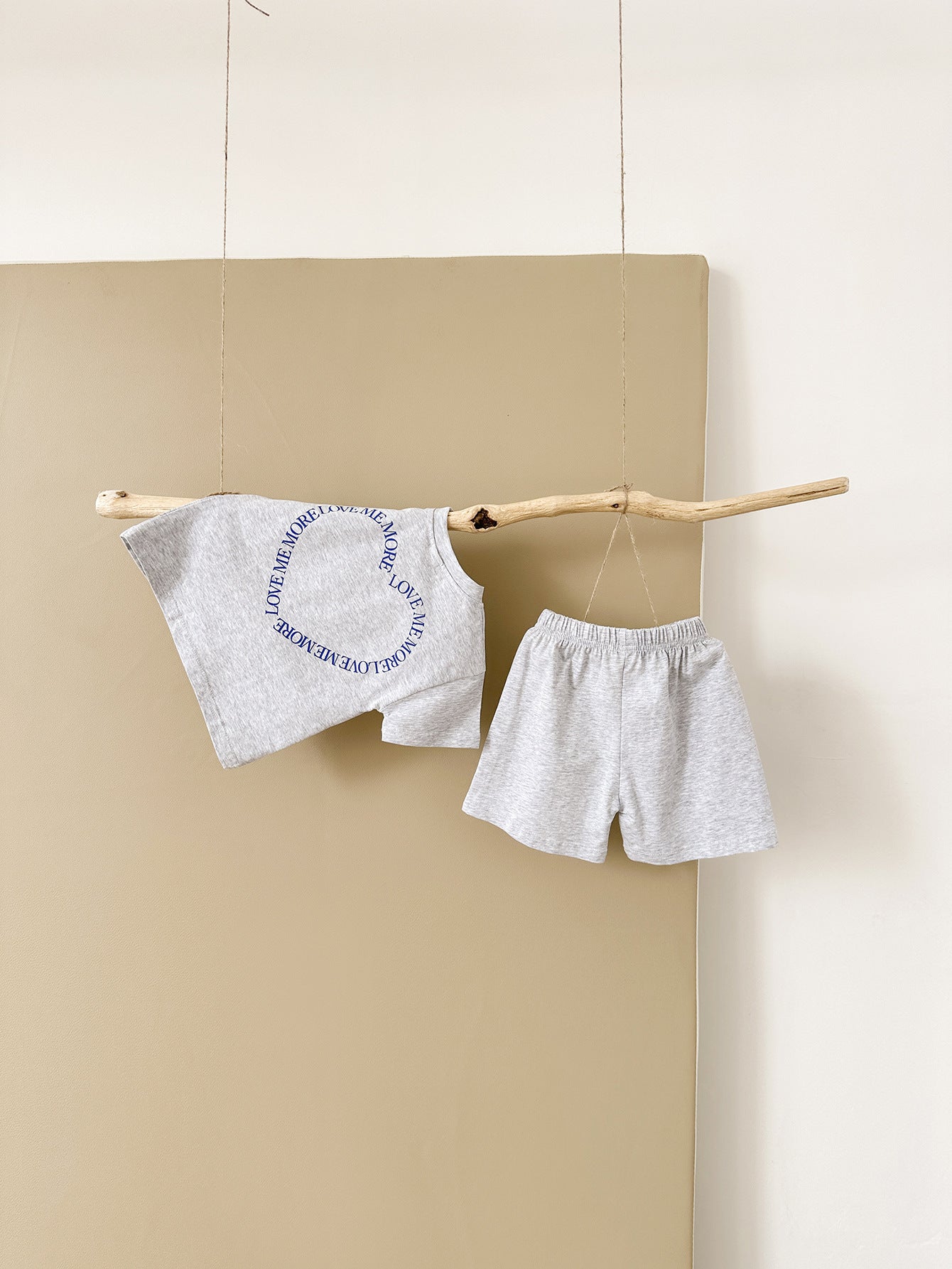 Heart Print Short Sleeve Baby Girl Clothing Two-piece Set