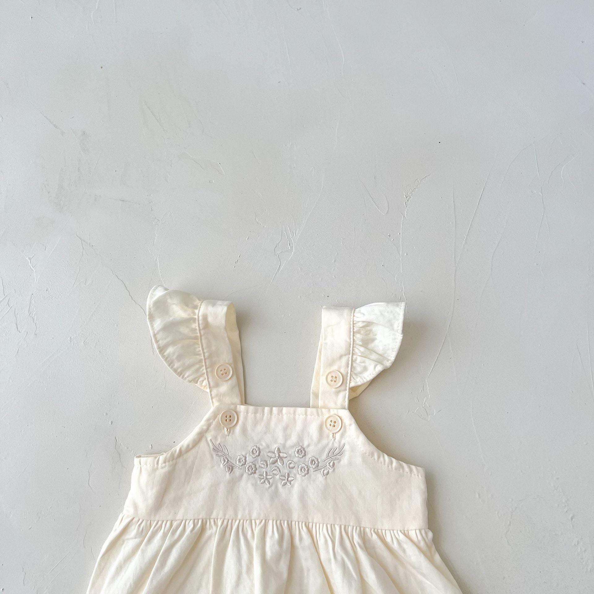 Baby Girl's Adjustable Suspender Romper