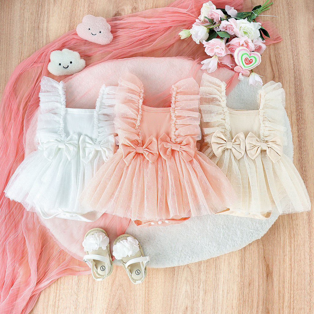 Princess Baby Doll Sleeveless Jumpsuit with Bows