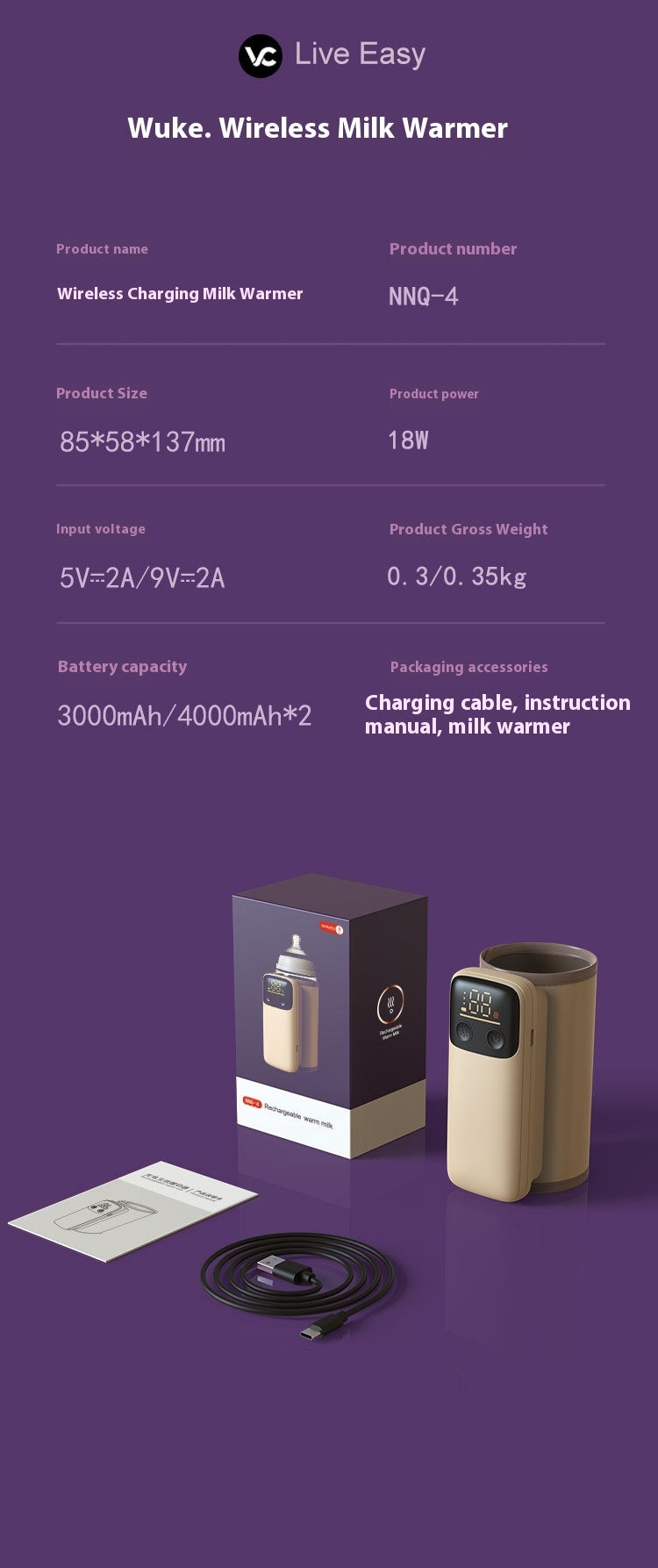 Universal Temperature Heating Baby Bottle Milk Warmer