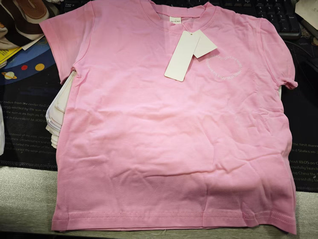 Heart Print Short Sleeve Baby Girl Clothing Two-piece Set