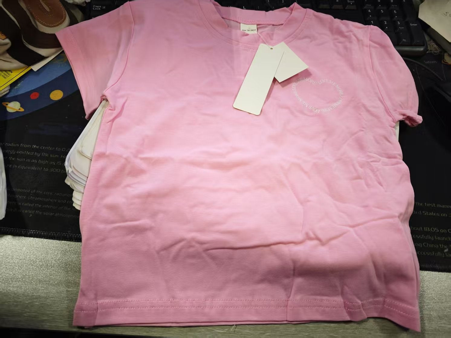 Heart Print Short Sleeve Baby Girl Clothing Two-piece Set