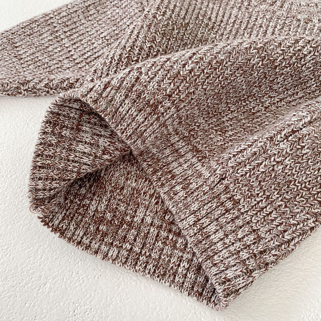 Baby Girl Thick Needle Pullover Pants Pullover Fur Ball Knitted Hat 3-piece Set