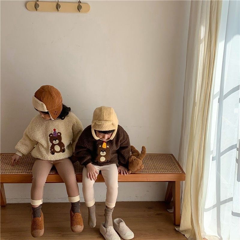 Girls' Single-layer Fleece-lined Fashionable Leggings