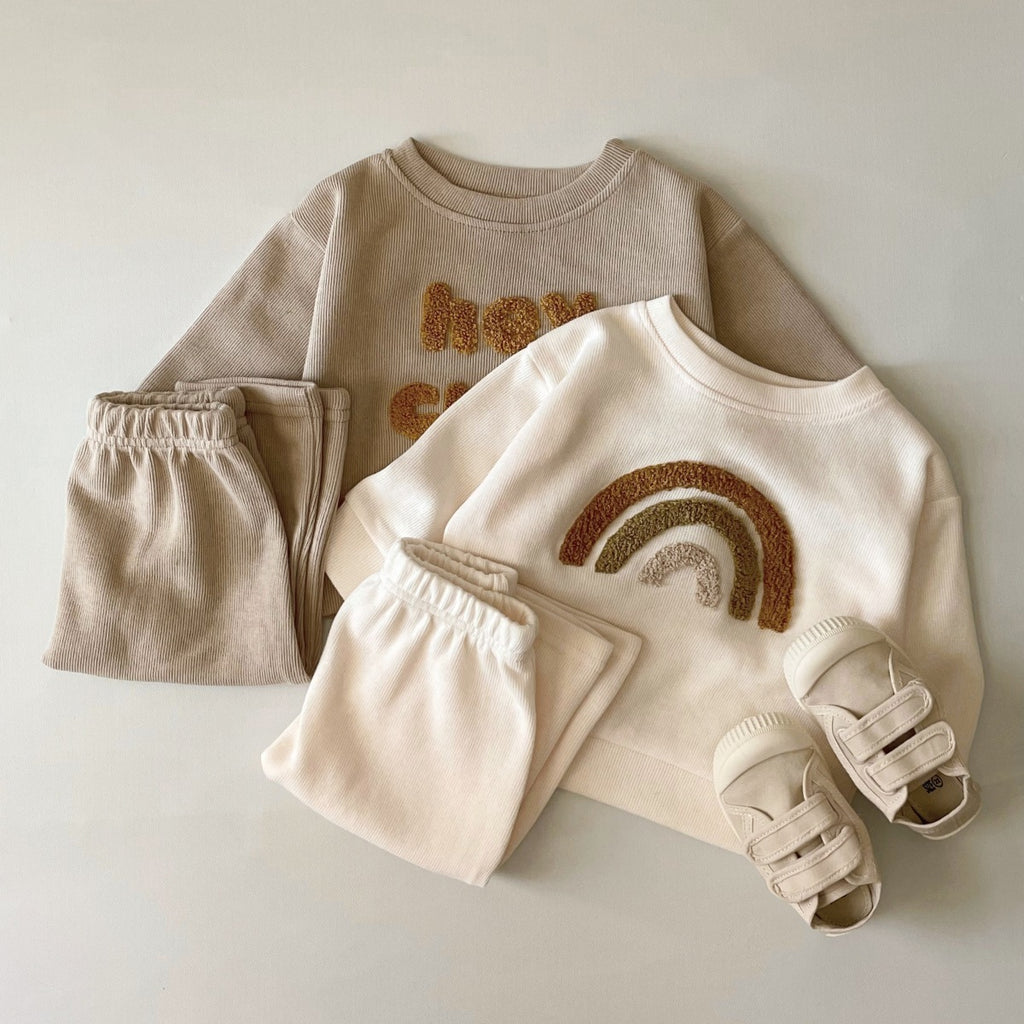 Spring And Autumn Baby Long Sleeve Two-piece Suit