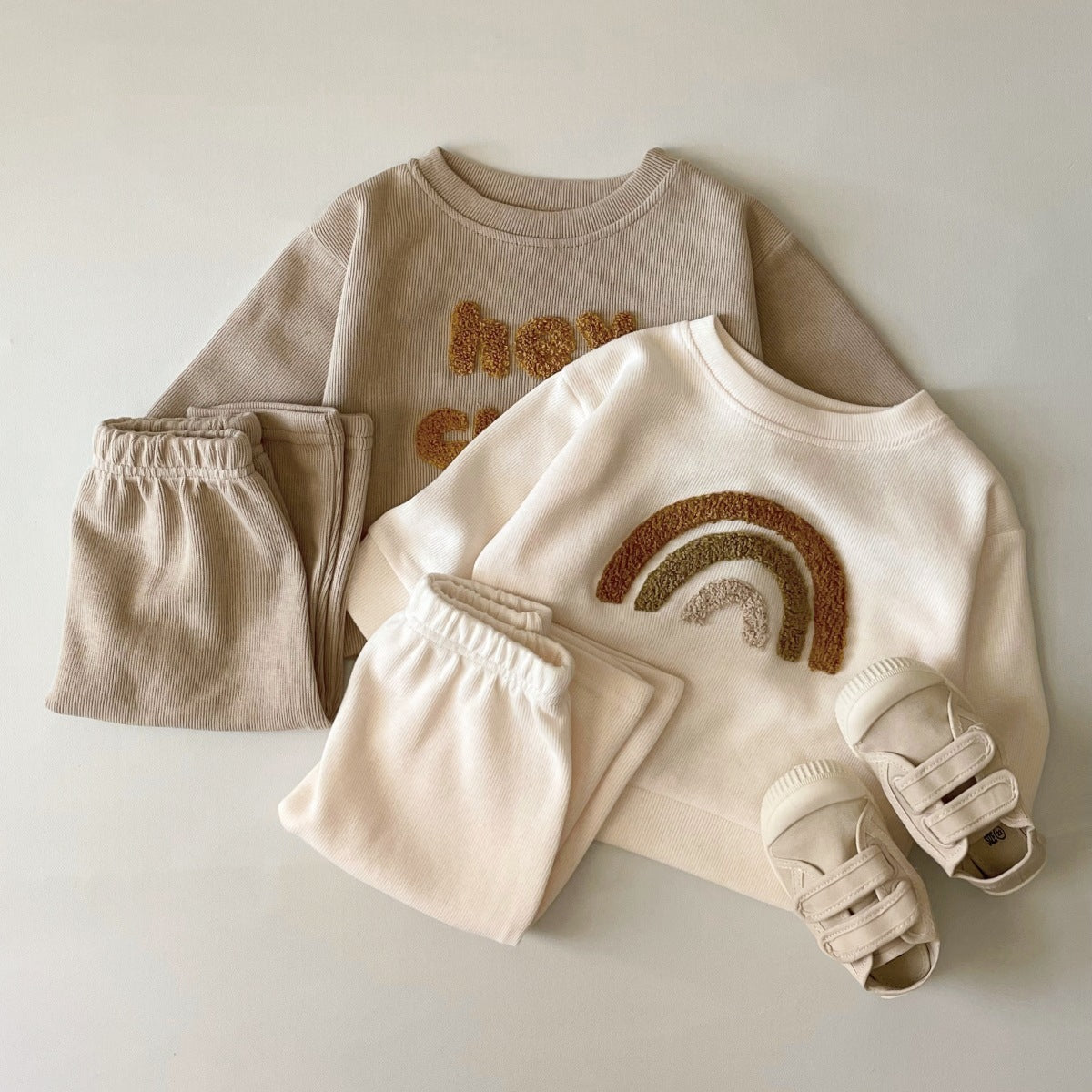 Spring And Autumn Baby Long Sleeve Two-piece Suit