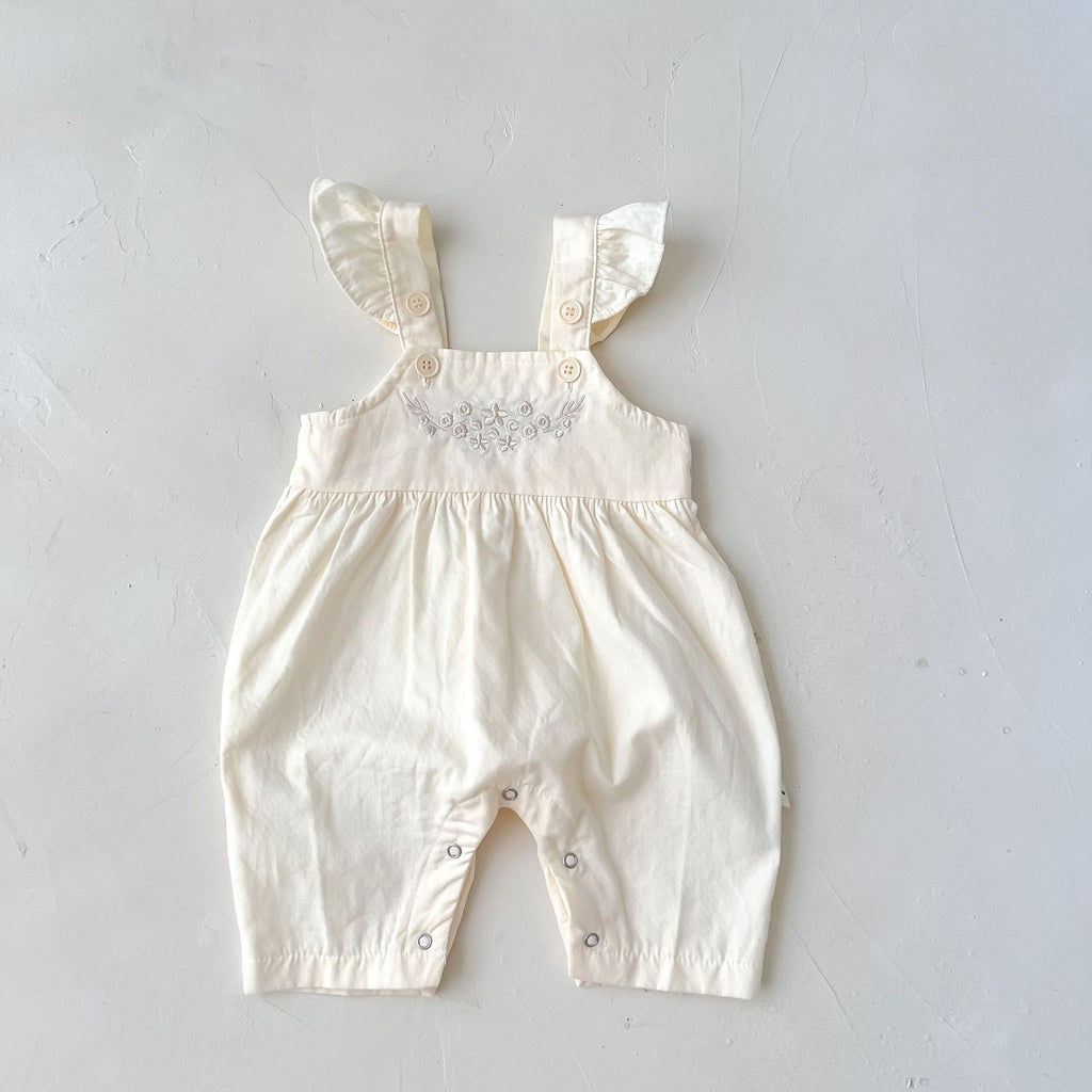 Baby Girl's Adjustable Suspender Romper